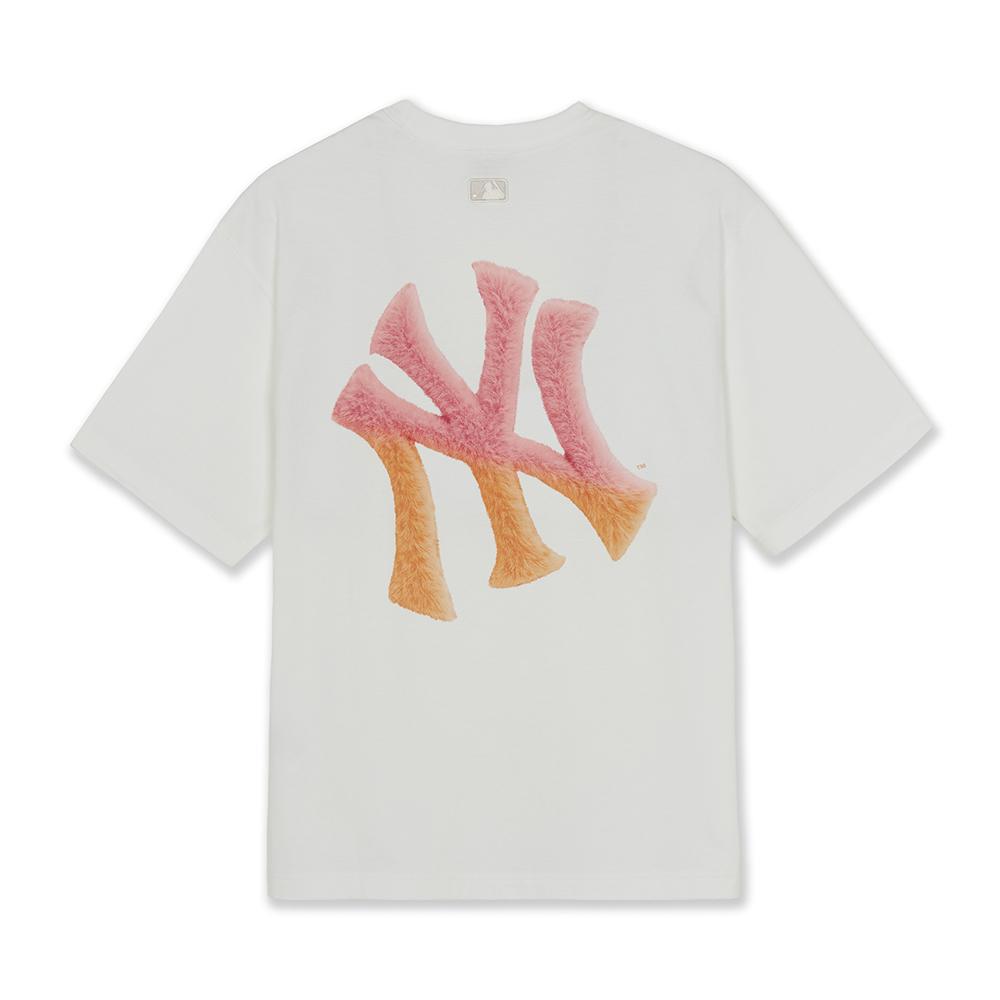 Basic Color Fur Mega Logo Over Fit T-Shirts New York Yankees
