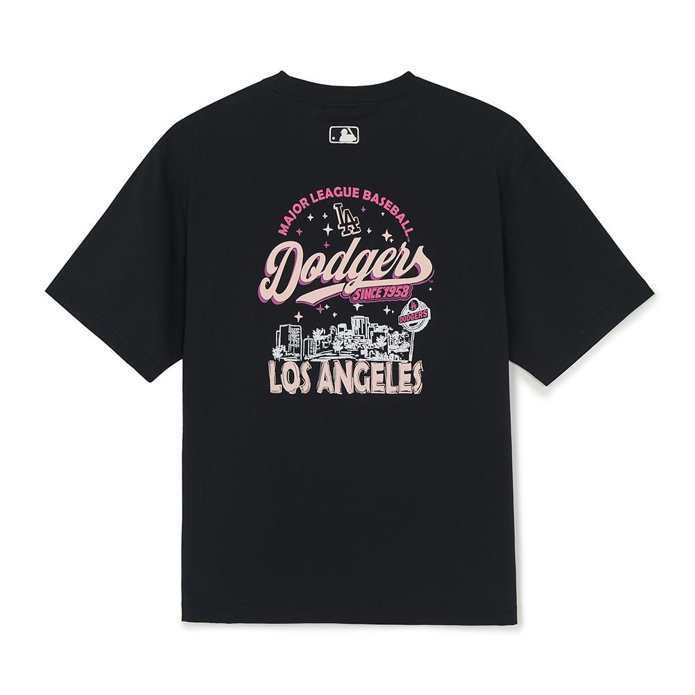 เสื้อยืด Basic Color Lettering Back Graphic Over Fit T-Shirts Los Angeles Dodgers