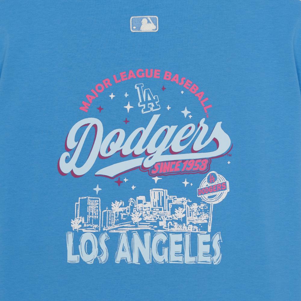 เสื้อยืด Basic Color Lettering Back Graphic Over Fit T-Shirts Los Angeles Dodgers
