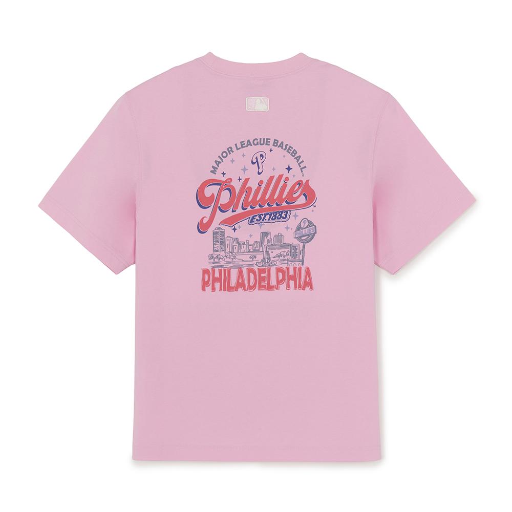 เสื้อยืด Basic Color Lettering Back Graphic Over Fit T-Shirts Philadelphia Phillies