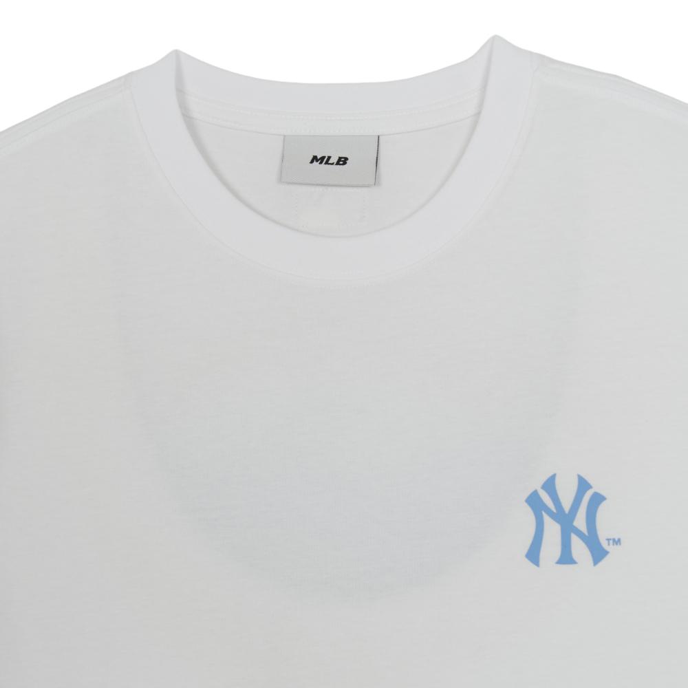 Basic Color Lettering Back Graphic Over Fit T-Shirts New York Yankees
