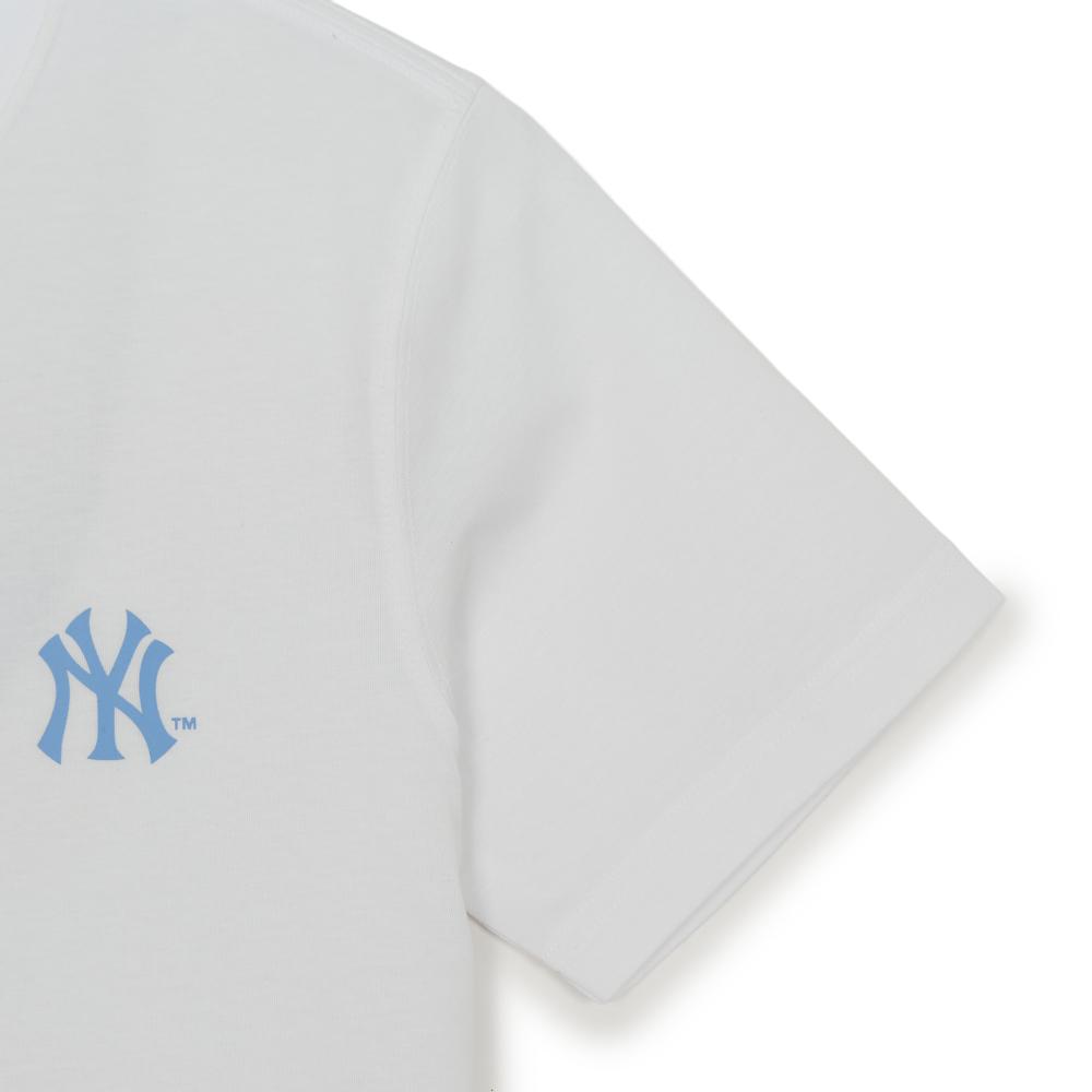 Basic Color Lettering Back Graphic Over Fit T-Shirts New York Yankees