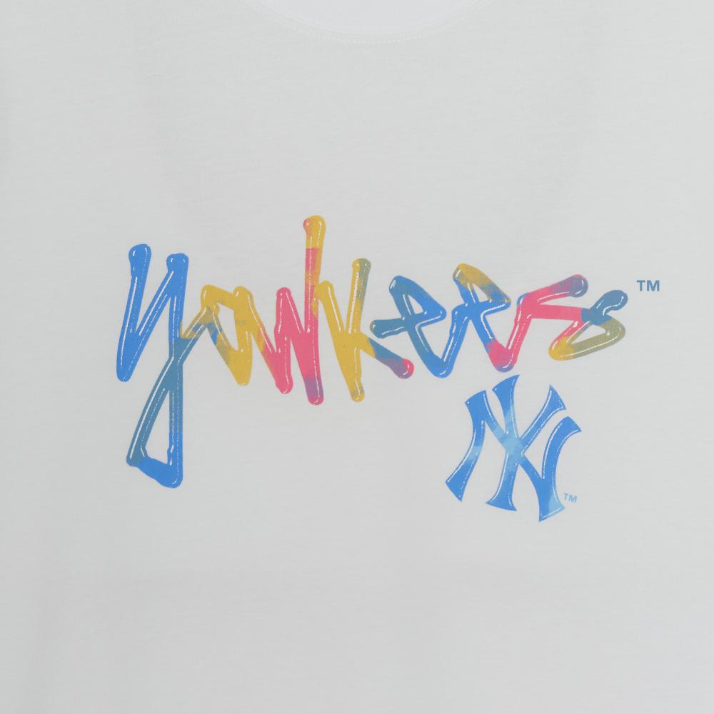 Basic Colorful Street Mtreet Logo Over Fit T-Shirts New York Yankees