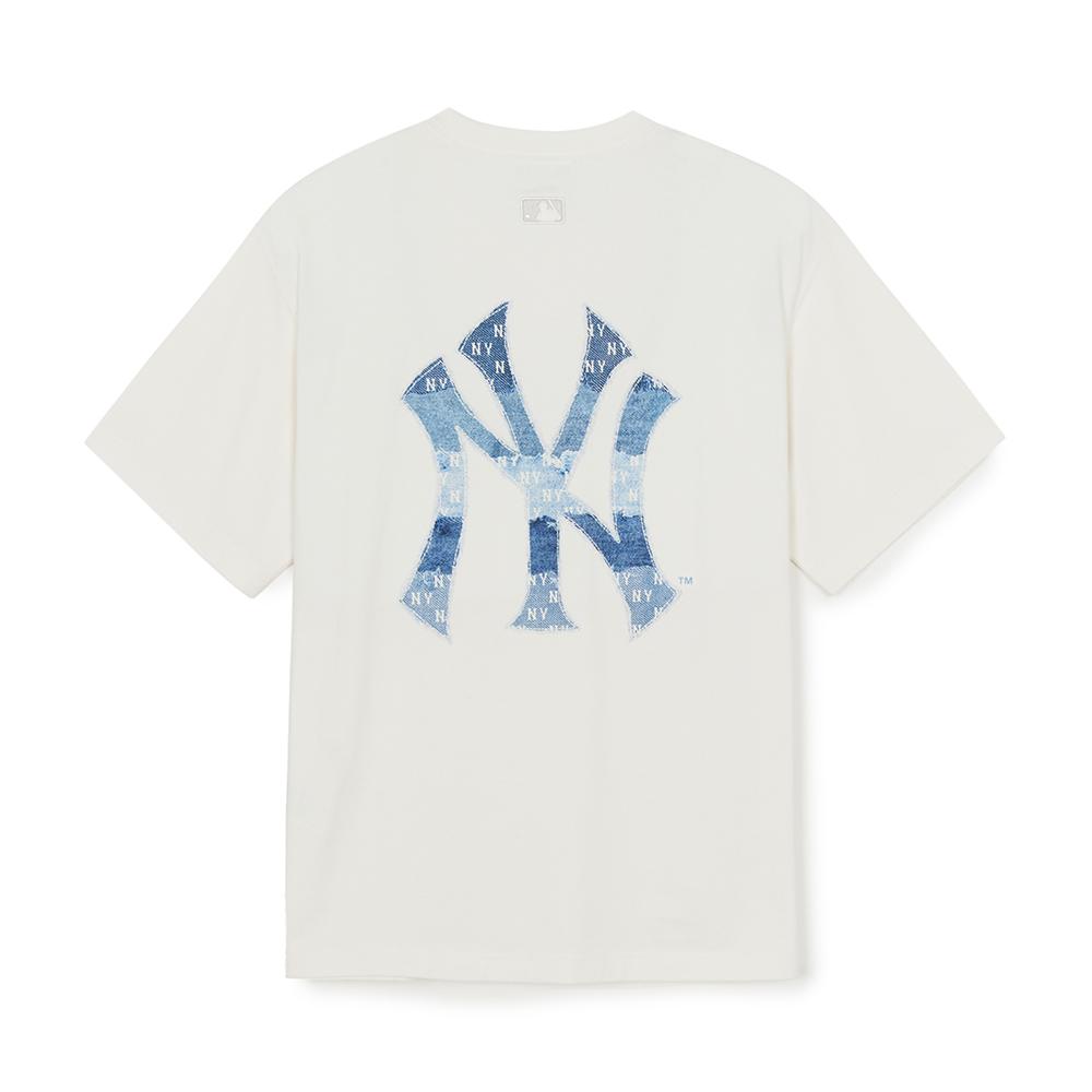 เสื้อยืด Vintage Denimlike Monogram Big Lux Over Fit T-Shirts New York Yankees