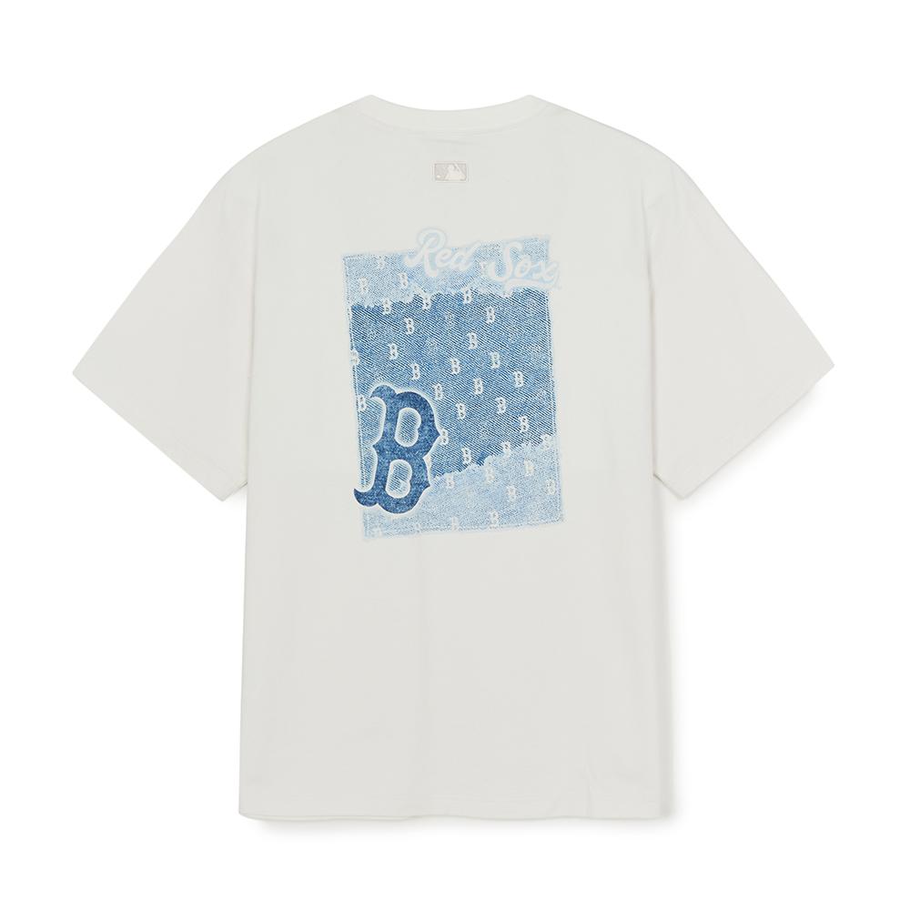 เสื้อยืด Vintage Denimlike Monotive Over Fit T-Shirts Boston Red Sox