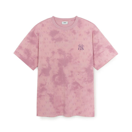 Monogram Tie-Dyeing Print Over Fit T-Shirts New York Yankees