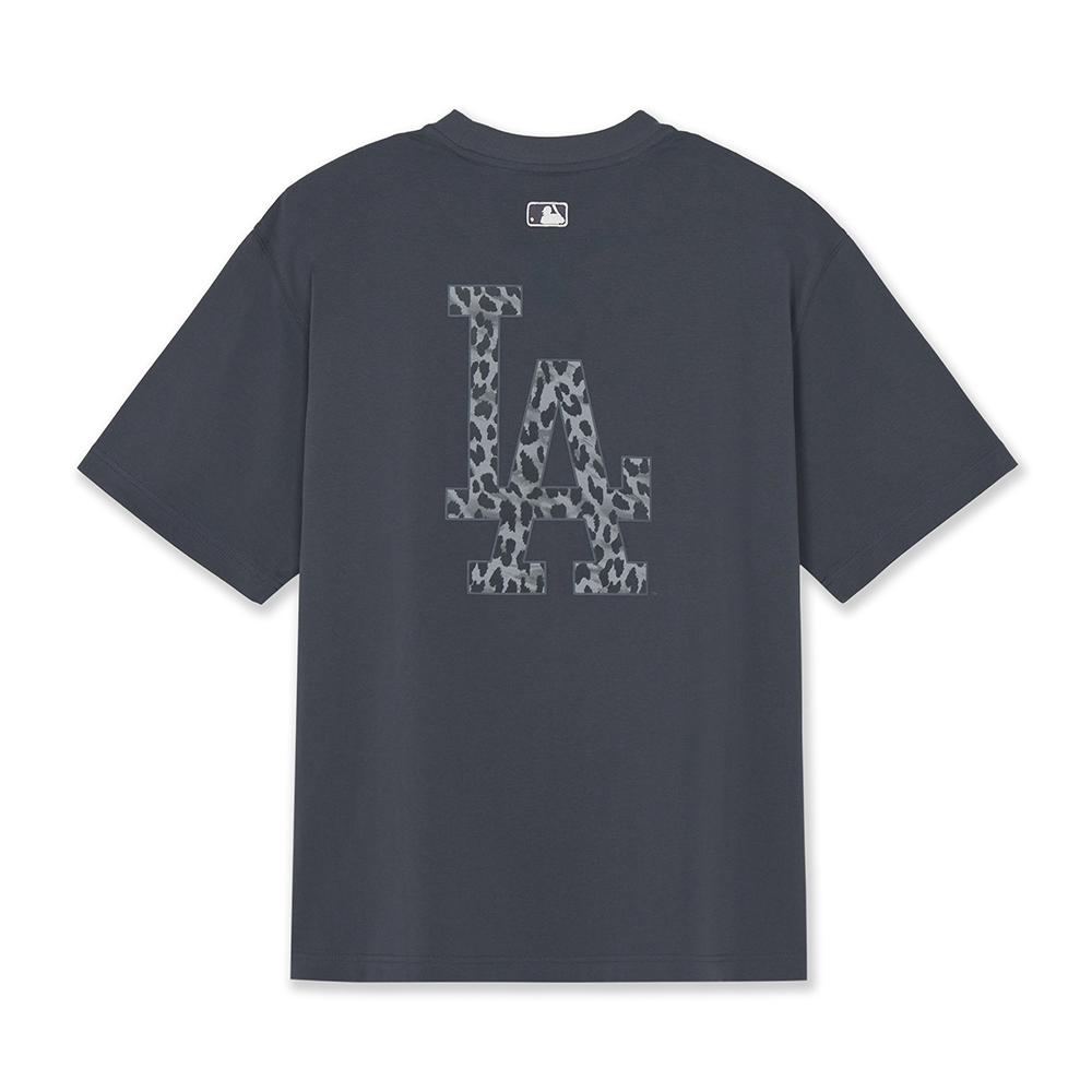 Street Leopard Big Logo Semi Over Fit T-Shirts Los Angeles Dodgers