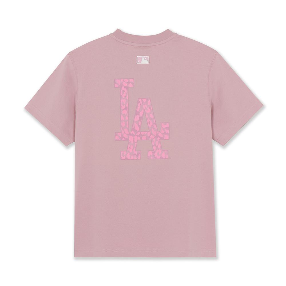 Street Leopard Big Logo Semi Over Fit T-Shirts Los Angeles Dodgers