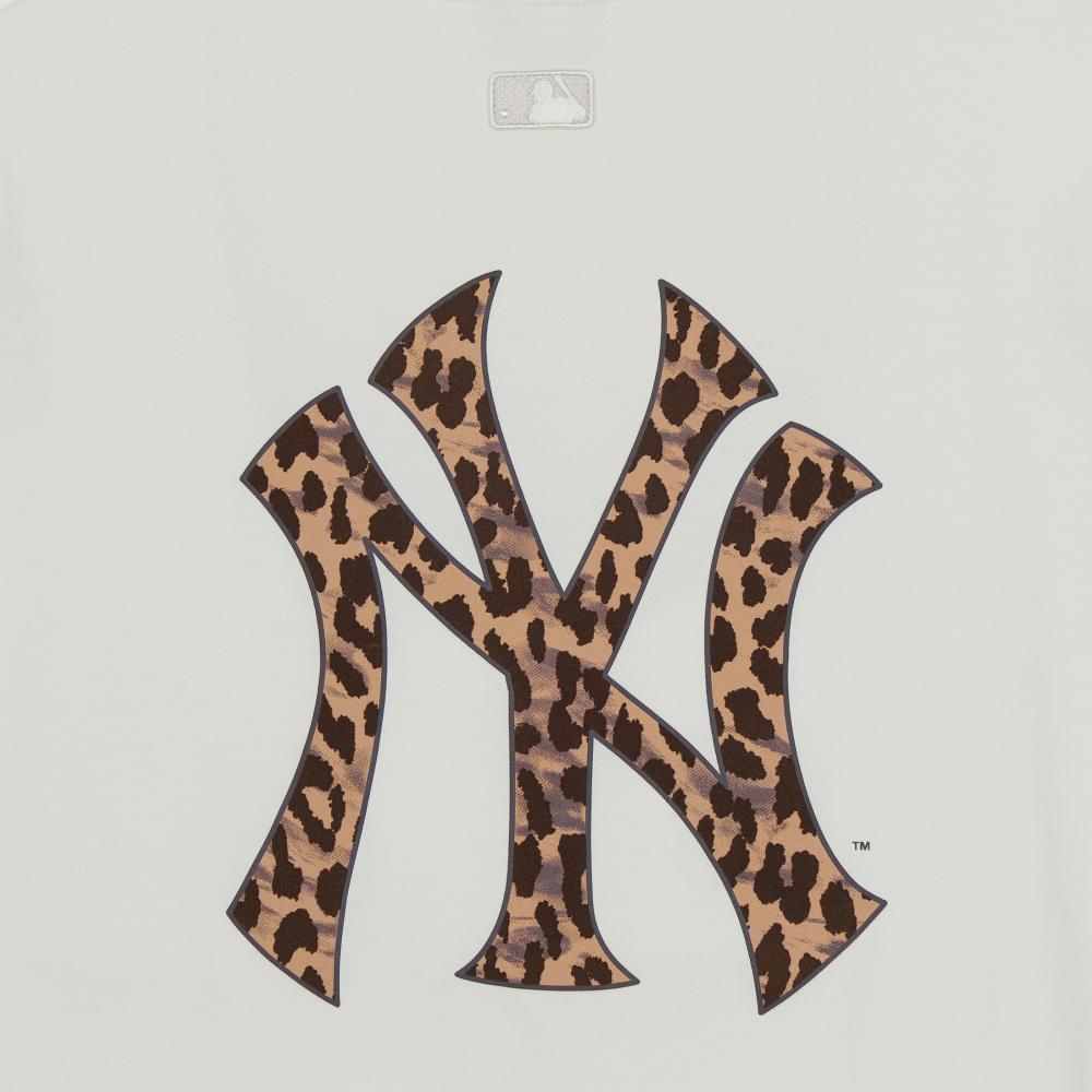 Street Leopard Big Logo Semi Over Fit T-Shirts New York Yankees