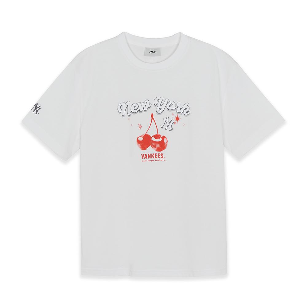 Summer Fruits Lifestyle Front Graphic Over Fit T-Shirts New York Yankees