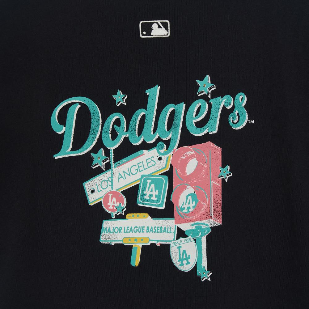 Colorful City Traffic Over Fit T-Shirts Los Angeles Dodgers