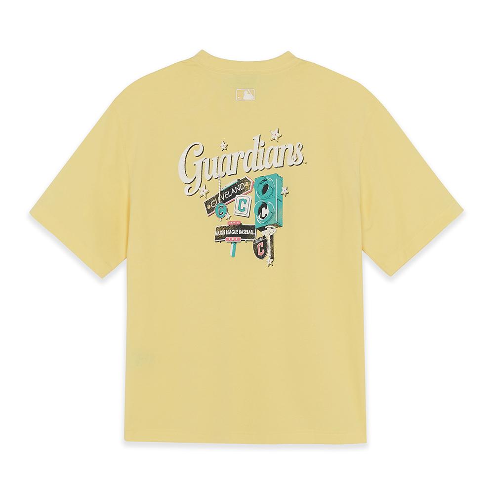 Colorful City Traffic Over Fit T-Shirts Cleveland Guardians