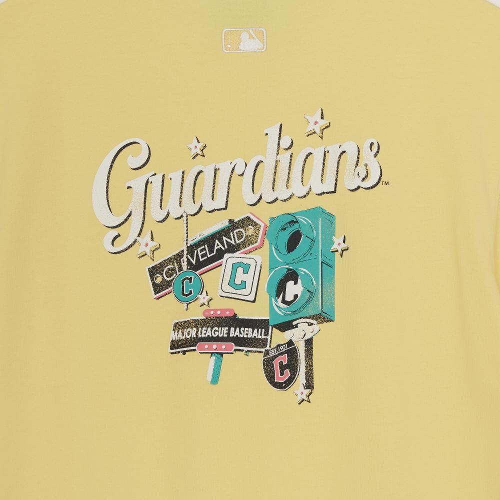 Colorful City Traffic Over Fit T-Shirts Cleveland Guardians
