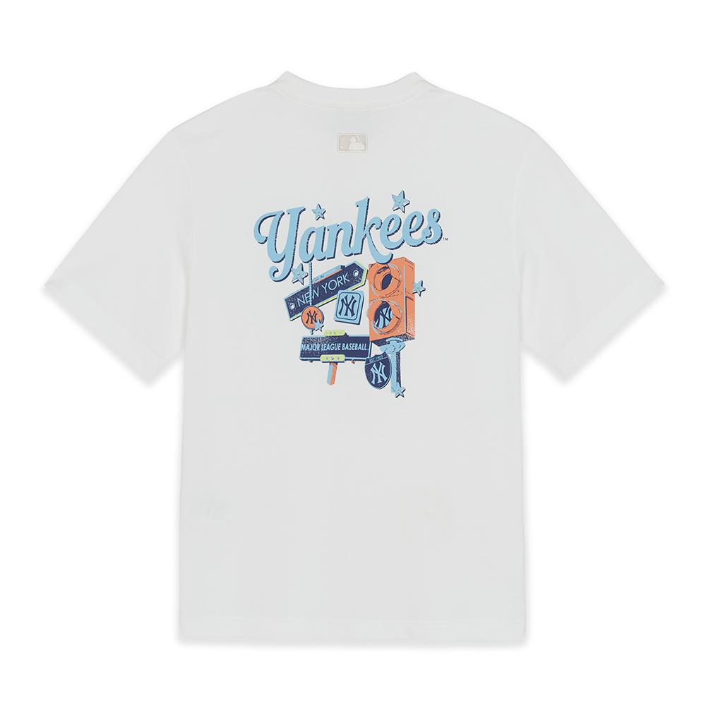 Colorful City Traffic Over Fit T-Shirts New York Yankees