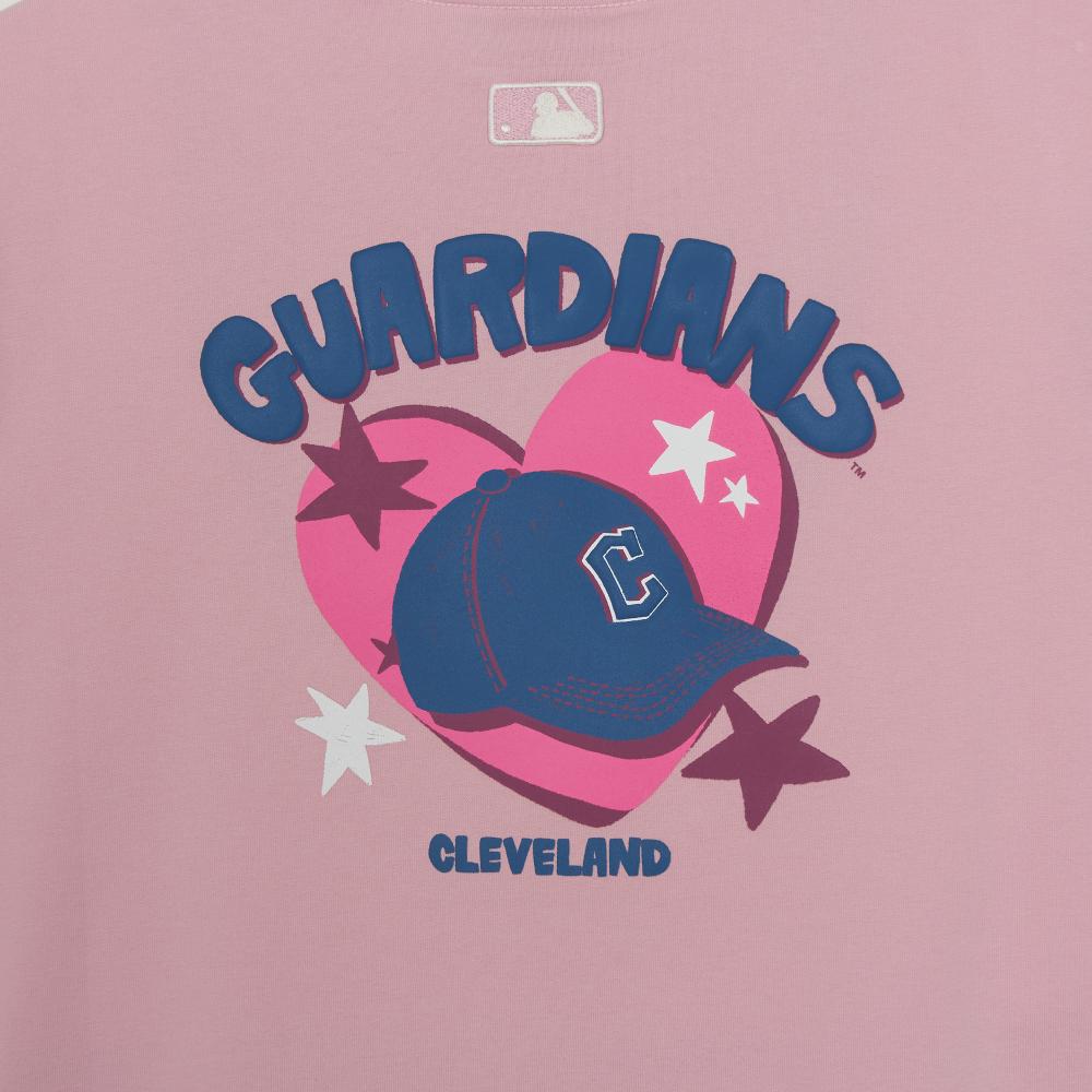 เสื้อยืด Mlb Signature Cap Like Over Fit T-Shirts Cleveland Guardians