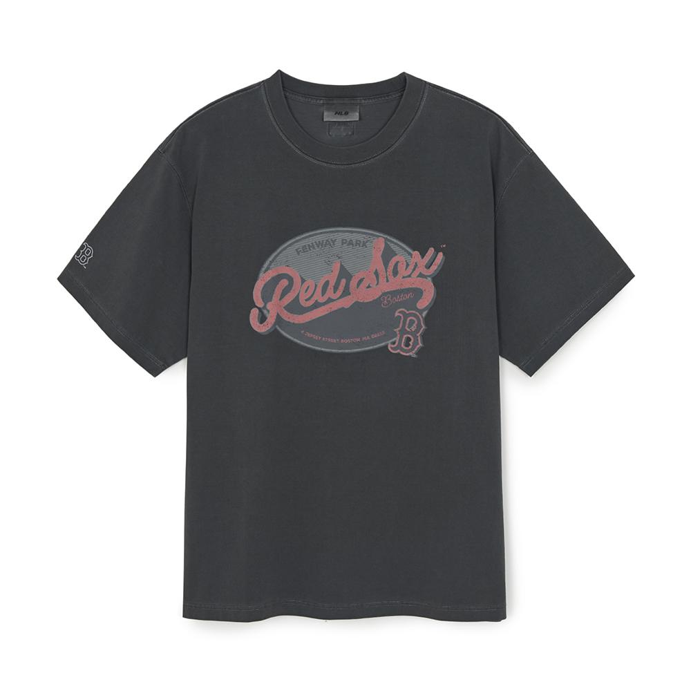 เสื้อยืด Vintage Washing Graphic T-Shirts Boston Red Sox