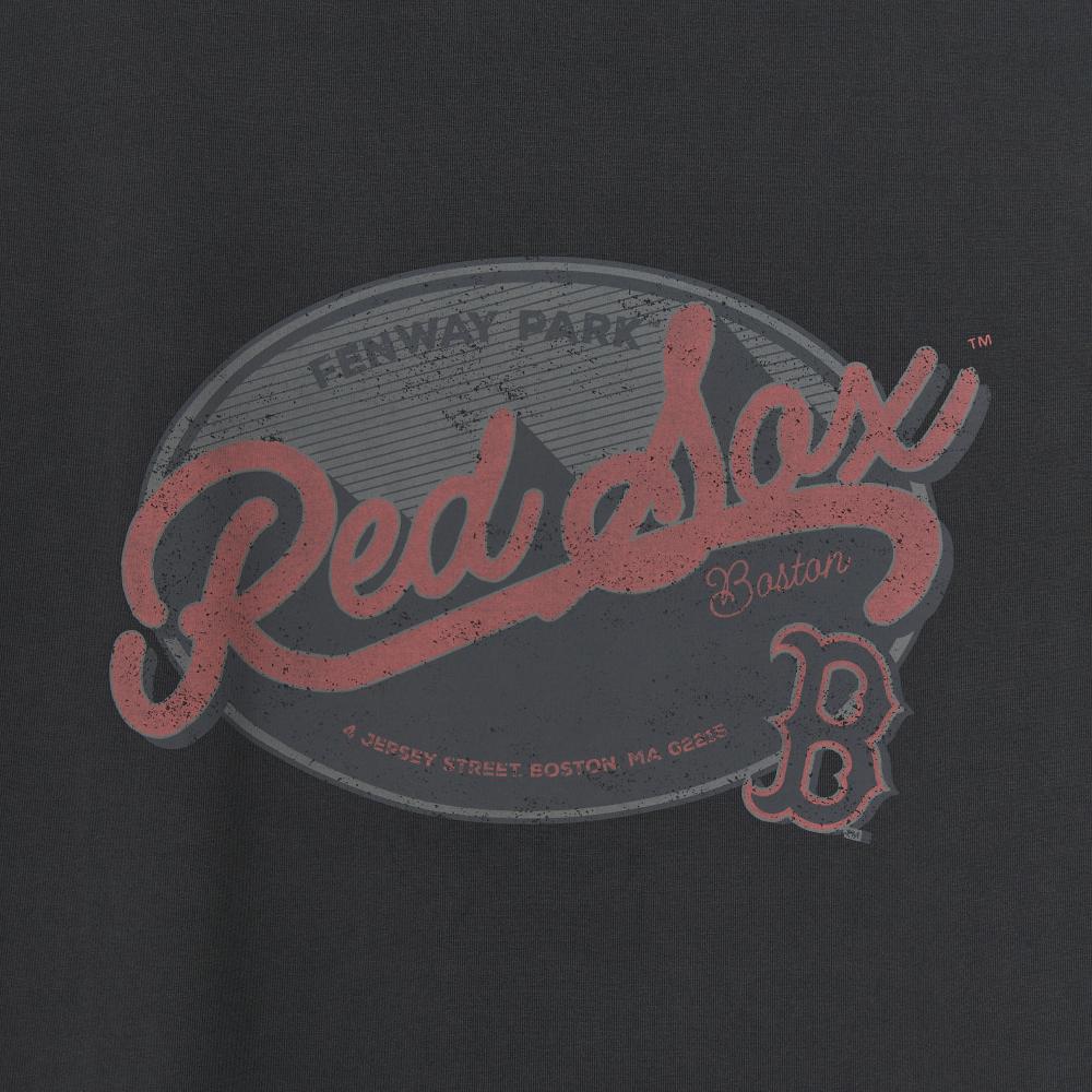 เสื้อยืด Vintage Washing Graphic T-Shirts Boston Red Sox