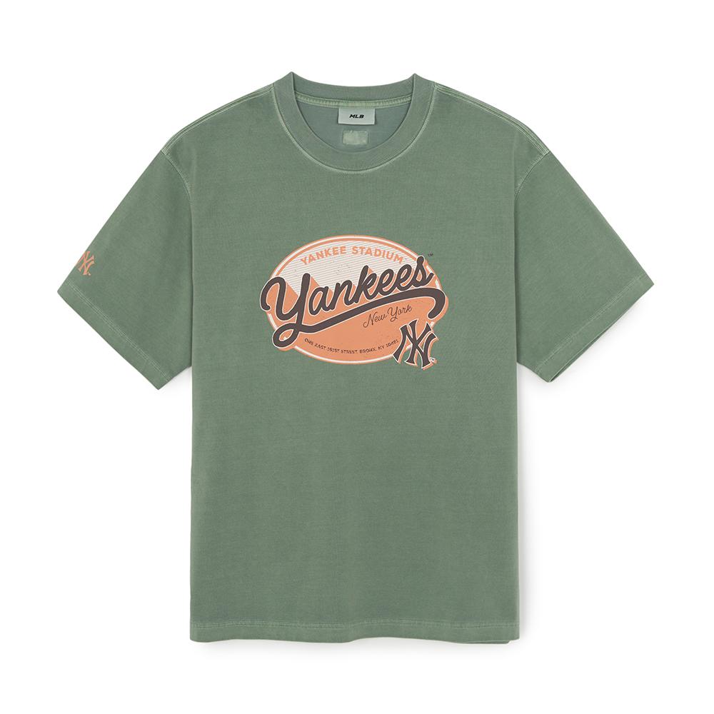 เสื้อยืด Vintage Washing Graphic T-Shirts New York Yankees