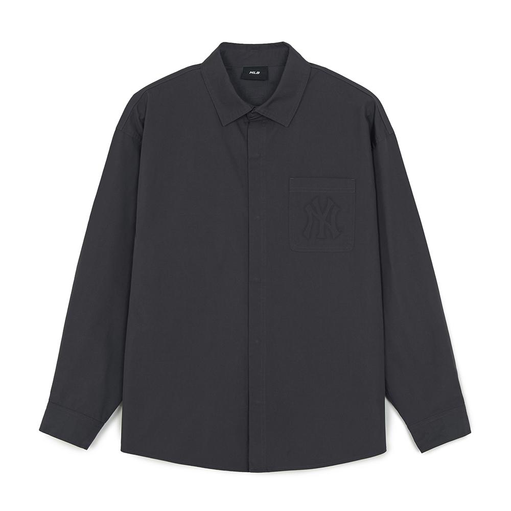 เสื้อเชิ้ต Street Mega Logo Cotton Blend Long Sleeves Shirts Jacket New York Yankees