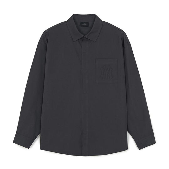 เสื้อเชิ้ต Street Mega Logo Cotton Blend Long Sleeves Shirts Jacket New York Yankees