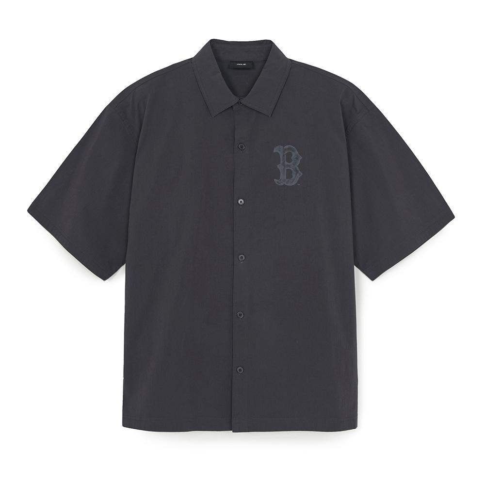 เสื้อเชิ้ต Street Back Logo Cotton Blend Short Sleeves Shirts Boston Red Sox