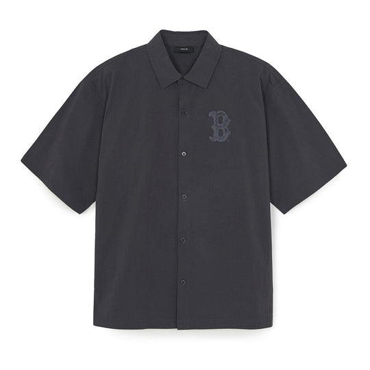 เสื้อเชิ้ต Street Back Logo Cotton Blend Short Sleeves Shirts Boston Red Sox