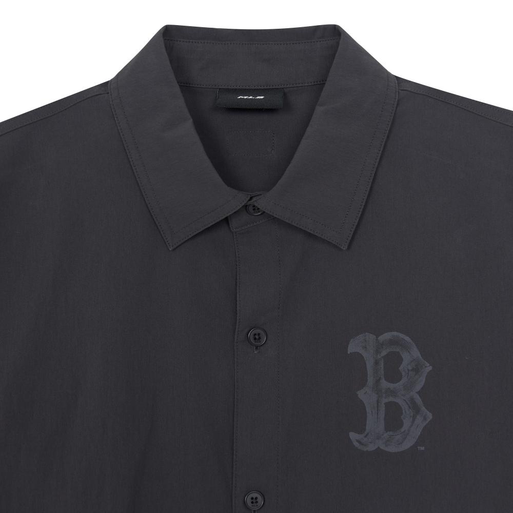 เสื้อเชิ้ต Street Back Logo Cotton Blend Short Sleeves Shirts Boston Red Sox