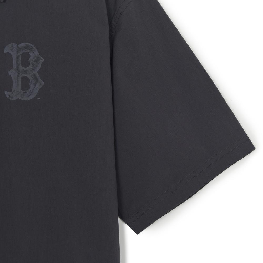 เสื้อเชิ้ต Street Back Logo Cotton Blend Short Sleeves Shirts Boston Red Sox