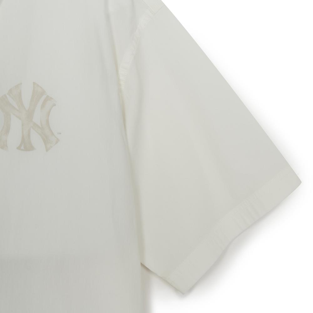 เสื้อเชิ้ต Street Back Logo Cotton Blend Short Sleeves Shirts New York Yankees