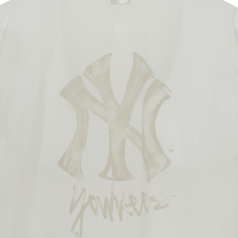 เสื้อเชิ้ต Street Back Logo Cotton Blend Short Sleeves Shirts New York Yankees