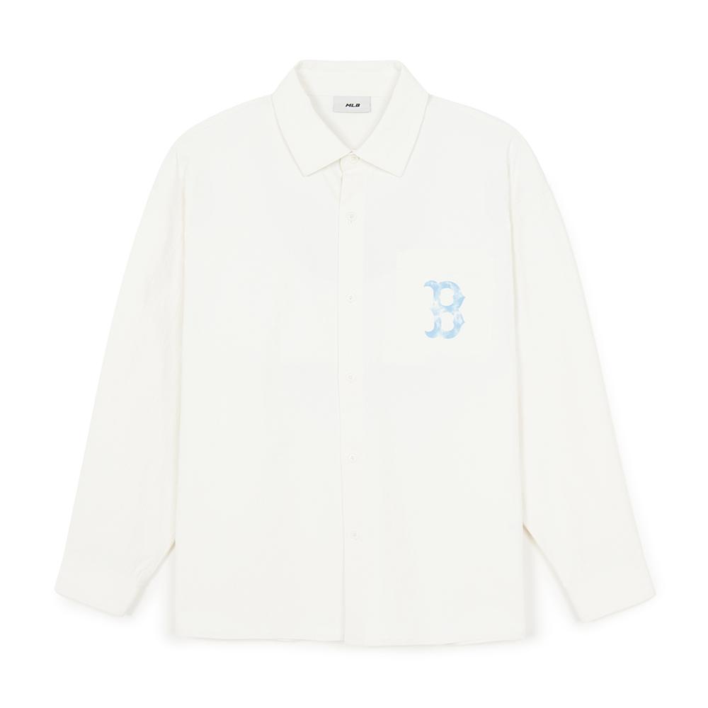 เสื้อเชิ้ต Street Big-Lux Cotton Touch Long Sleeves Shirts Boston Red Sox