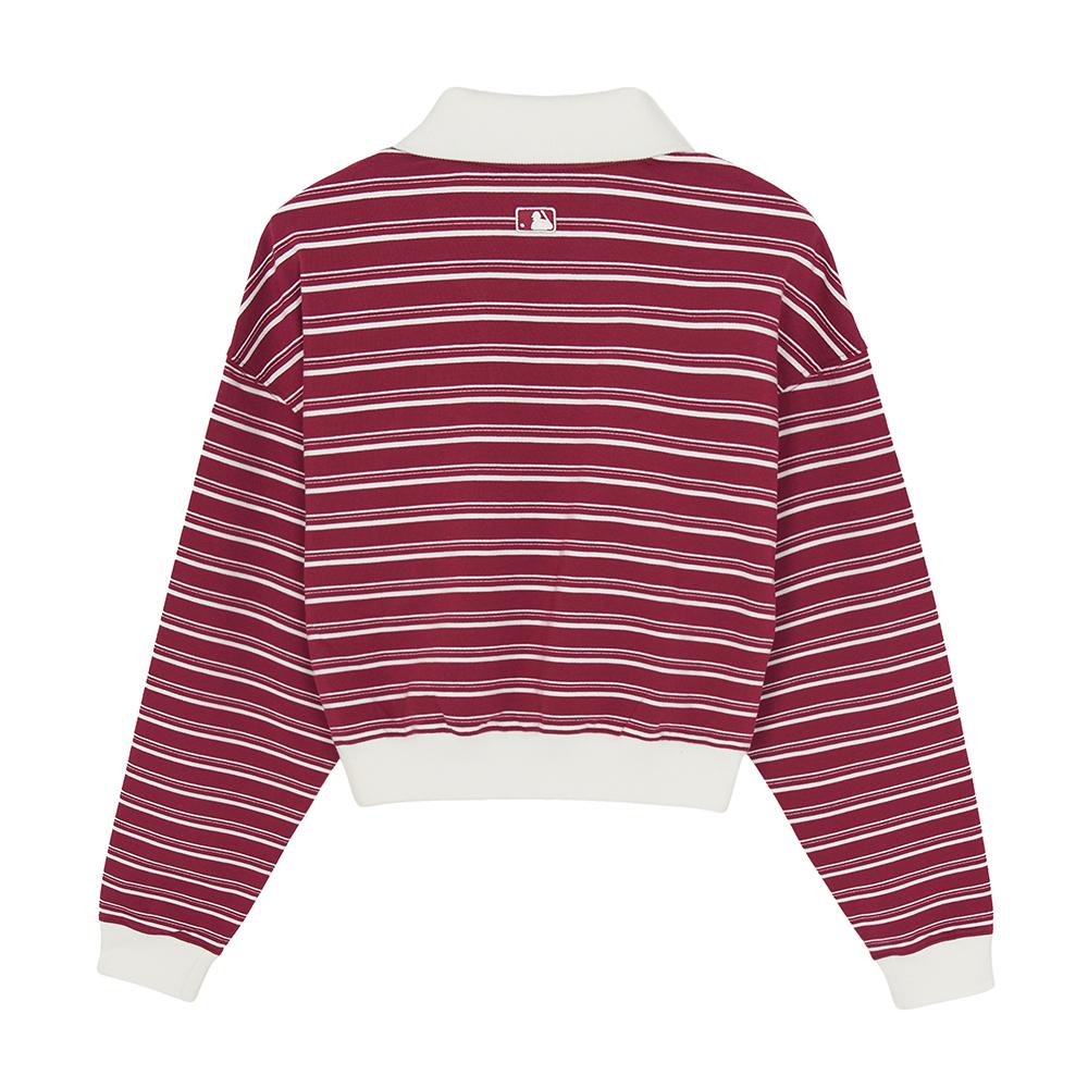 เสื้อสเวตเชิ้ต Womens Varsity Sportive Stripe Sweatshirts Boston Red Sox