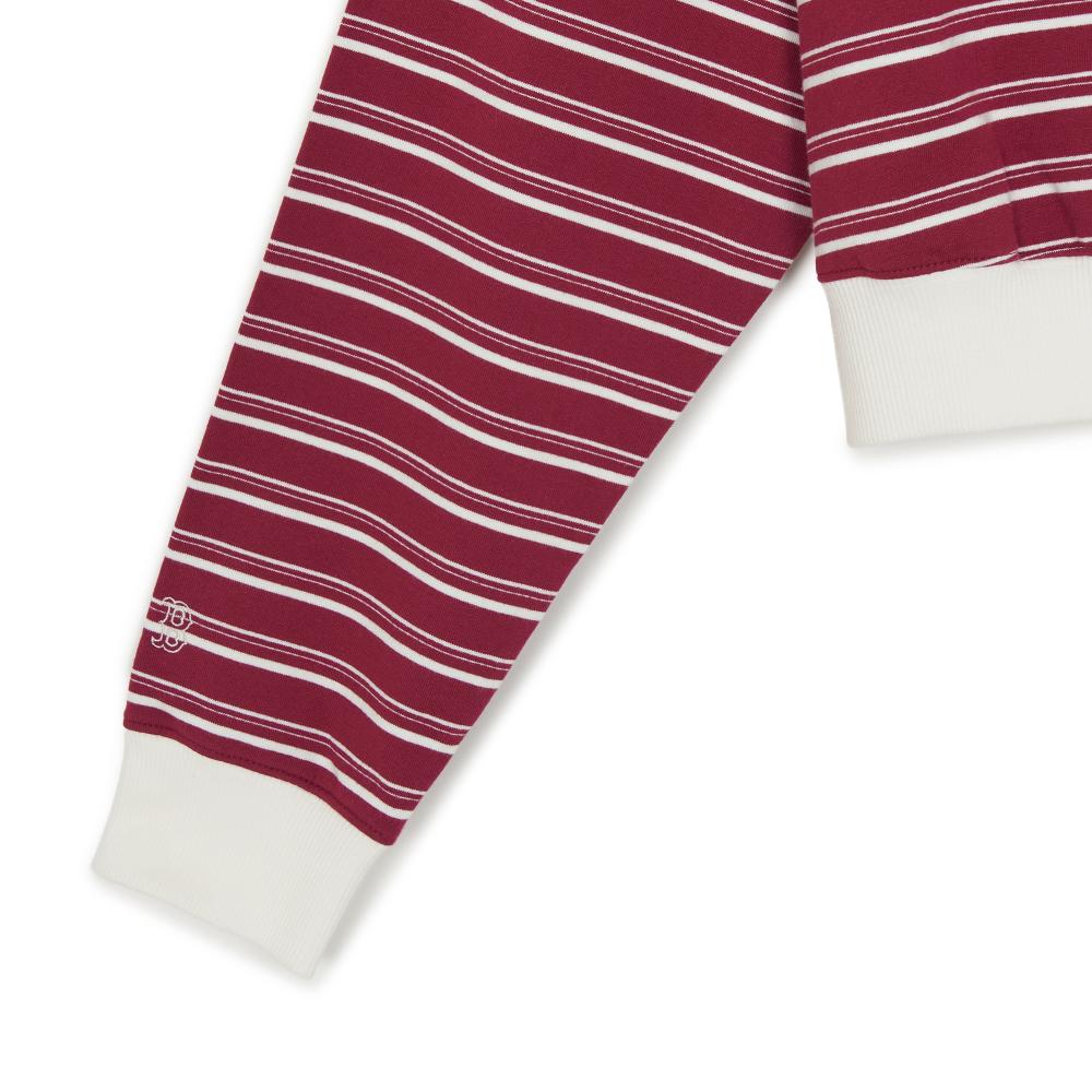 เสื้อสเวตเชิ้ต Womens Varsity Sportive Stripe Sweatshirts Boston Red Sox