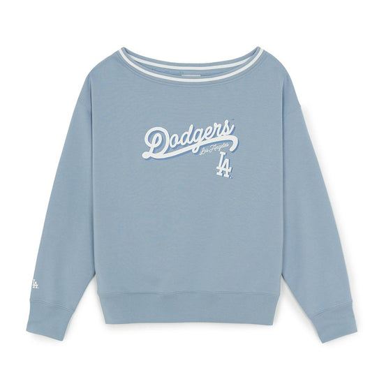 เสื้อสเวตเชิ้ต Womens Varsity Sportive Off-Shoulder Sweatshirts Los Angeles Dodgers