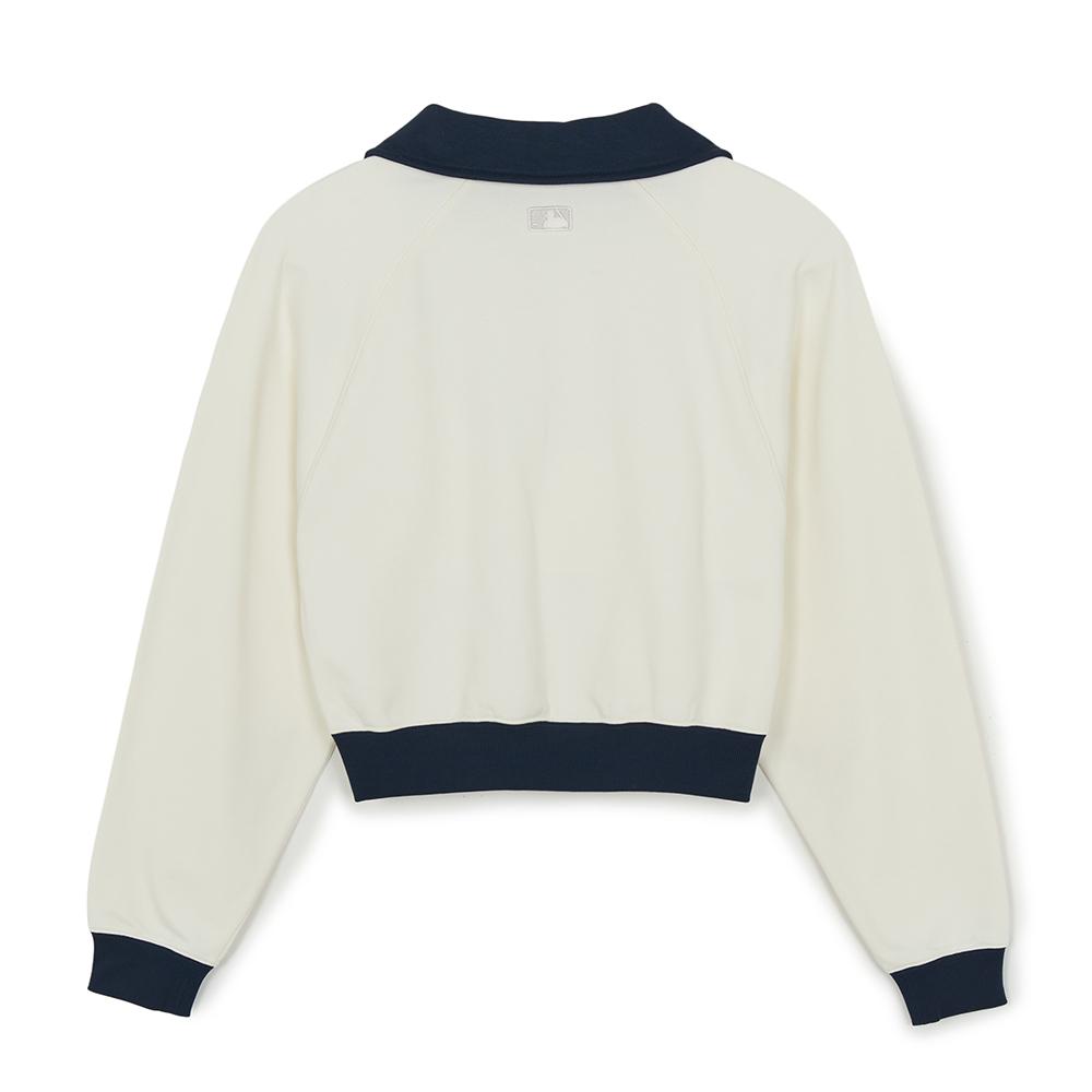 เสื้อสเวตเชิ้ต Womens Varsity Sportive Color Blocking Half Zip Sweatshirts Boston Red Sox