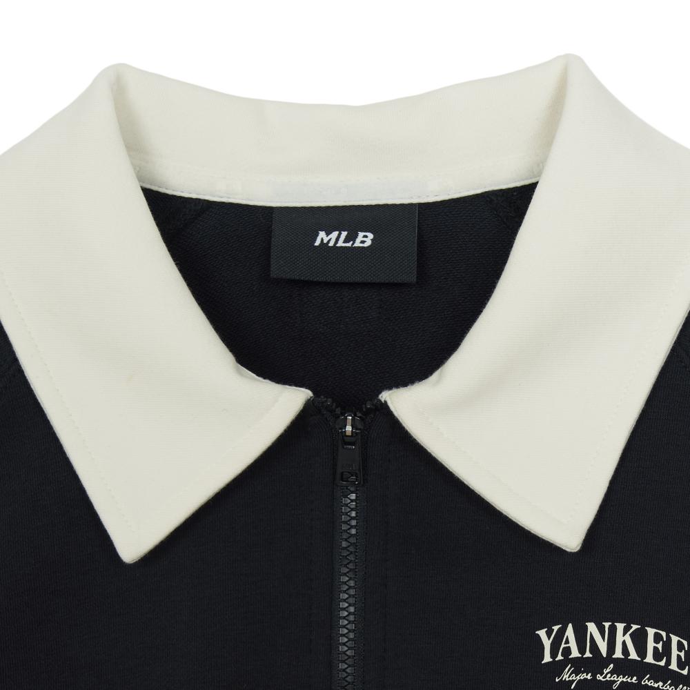 เสื้อสเวตเชิ้ต Womens Varsity Sportive Color Blocking Half Zip Sweatshirts New York Yankees