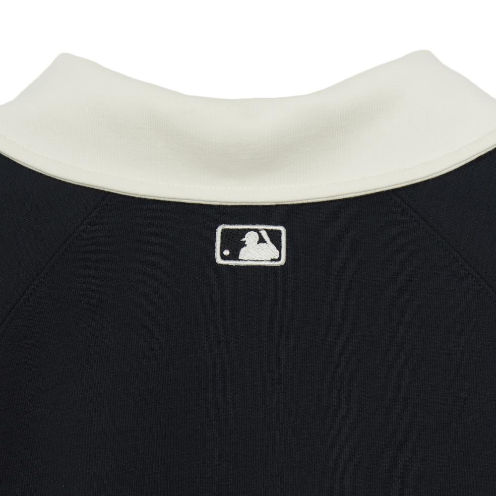 เสื้อสเวตเชิ้ต Womens Varsity Sportive Color Blocking Half Zip Sweatshirts New York Yankees