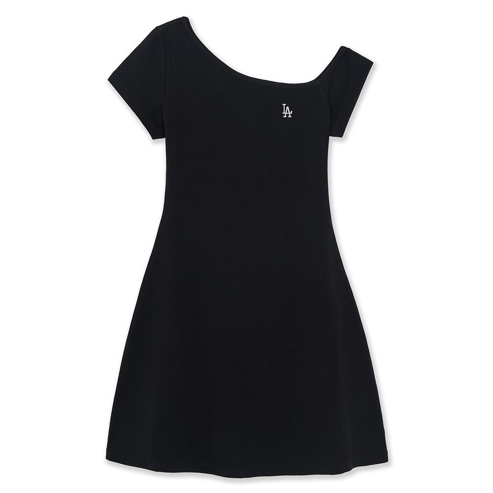 Basic Off Shoulder Shirring Ribbed Ops Los Angeles Dodgers