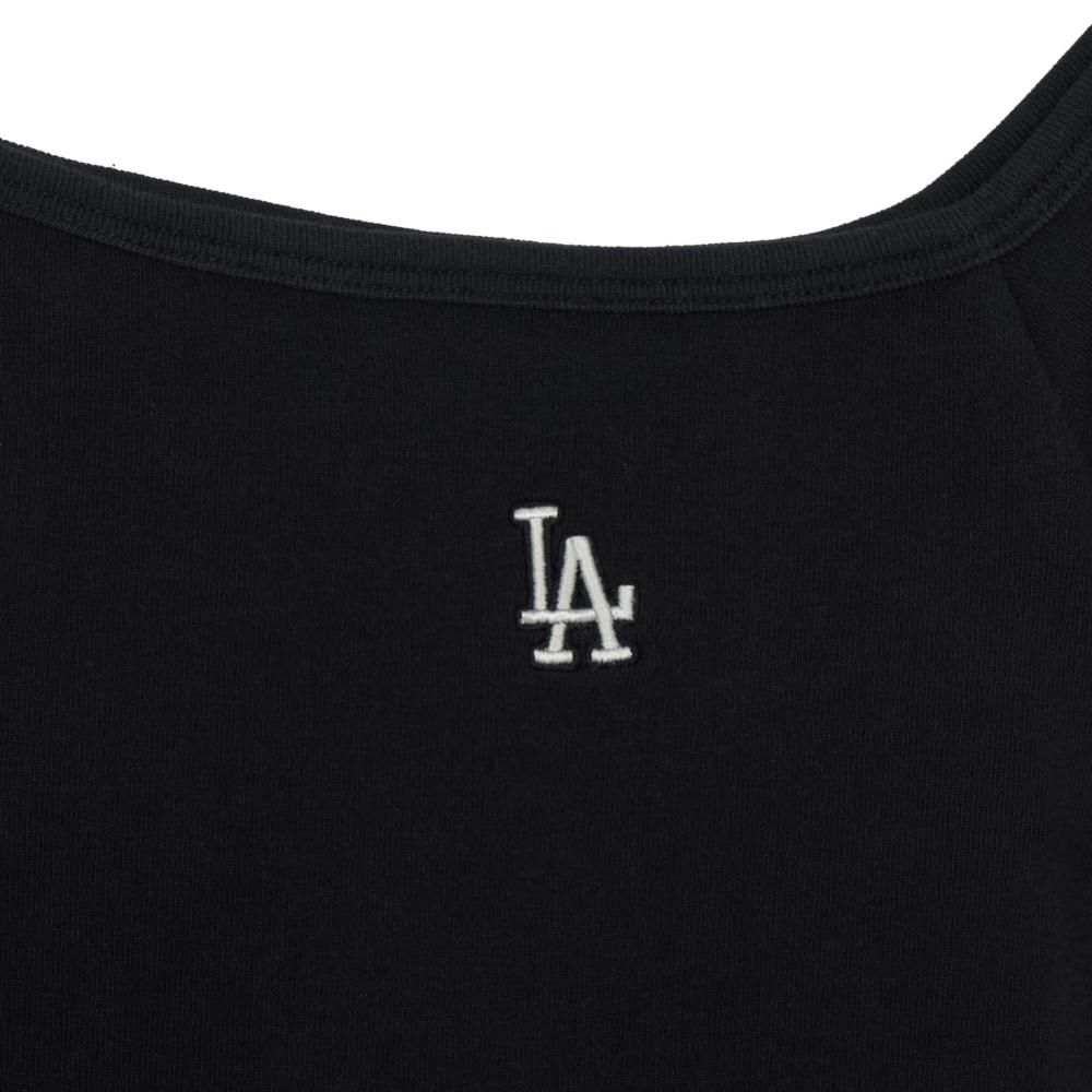 Basic Off Shoulder Shirring Ribbed Ops Los Angeles Dodgers