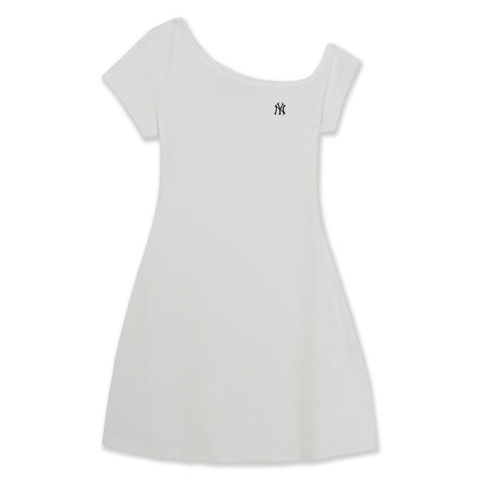 ชุดเดรส  Basic Off Shoulder Shirring Ribbed Ops New York Yankees
