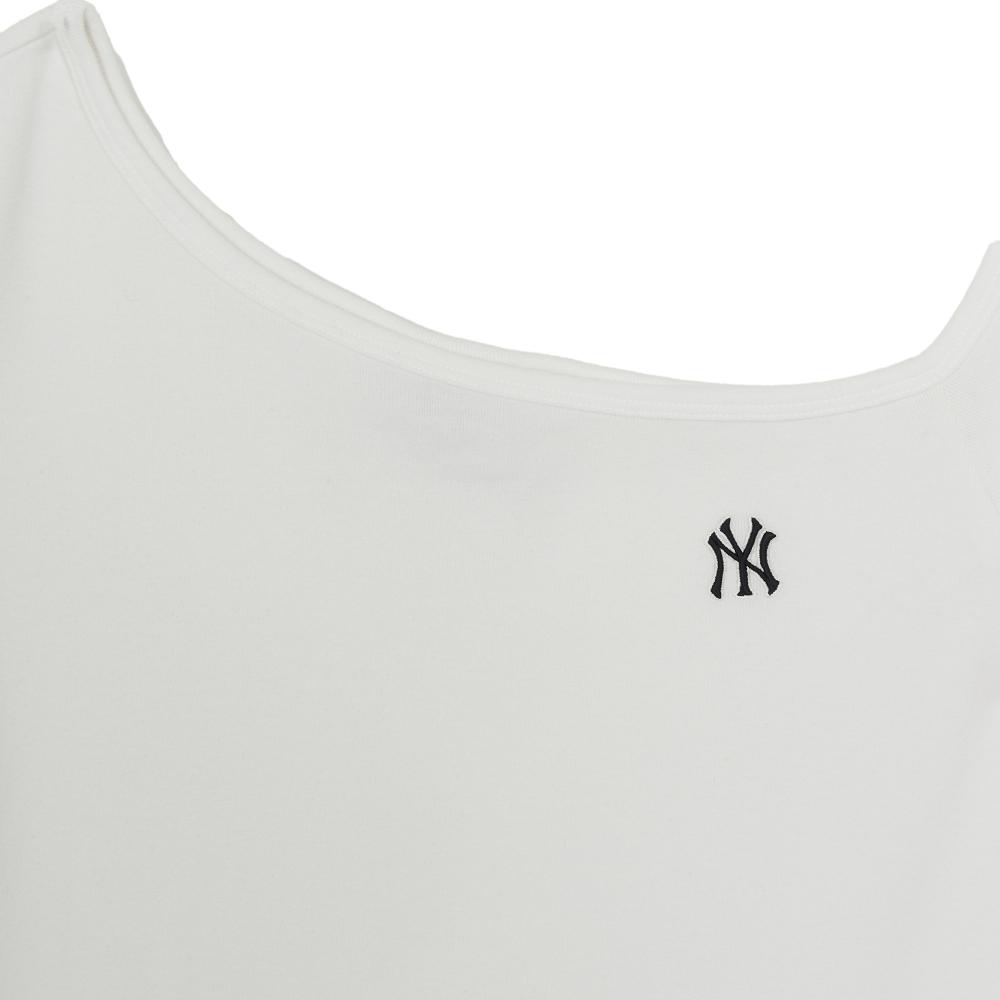 Basic Off Shoulder Shirring Ribbed Ops New York Yankees