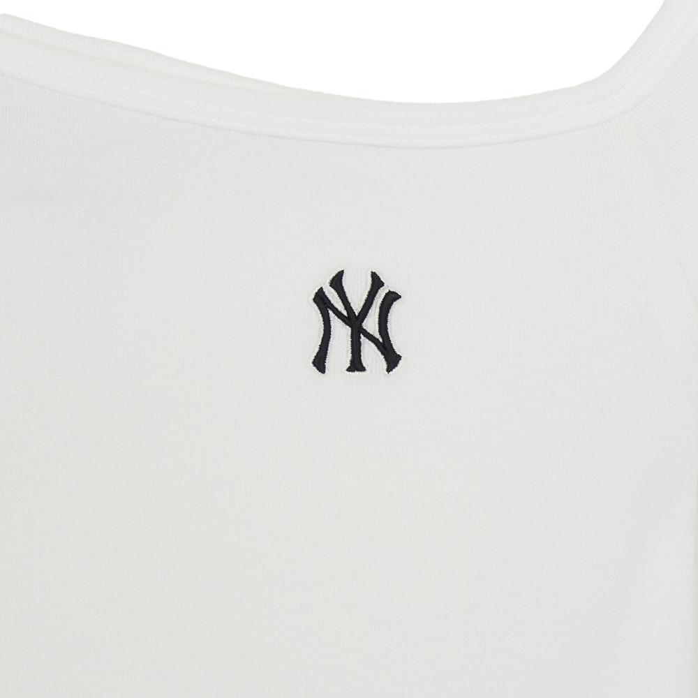 Basic Off Shoulder Shirring Ribbed Ops New York Yankees
