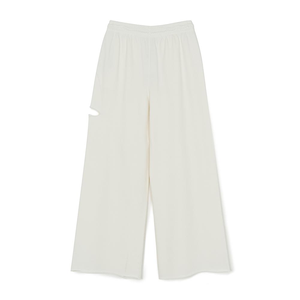 กางเกงขายาว Womens Basic Cut Out Washing Wide Pants New York Yankees