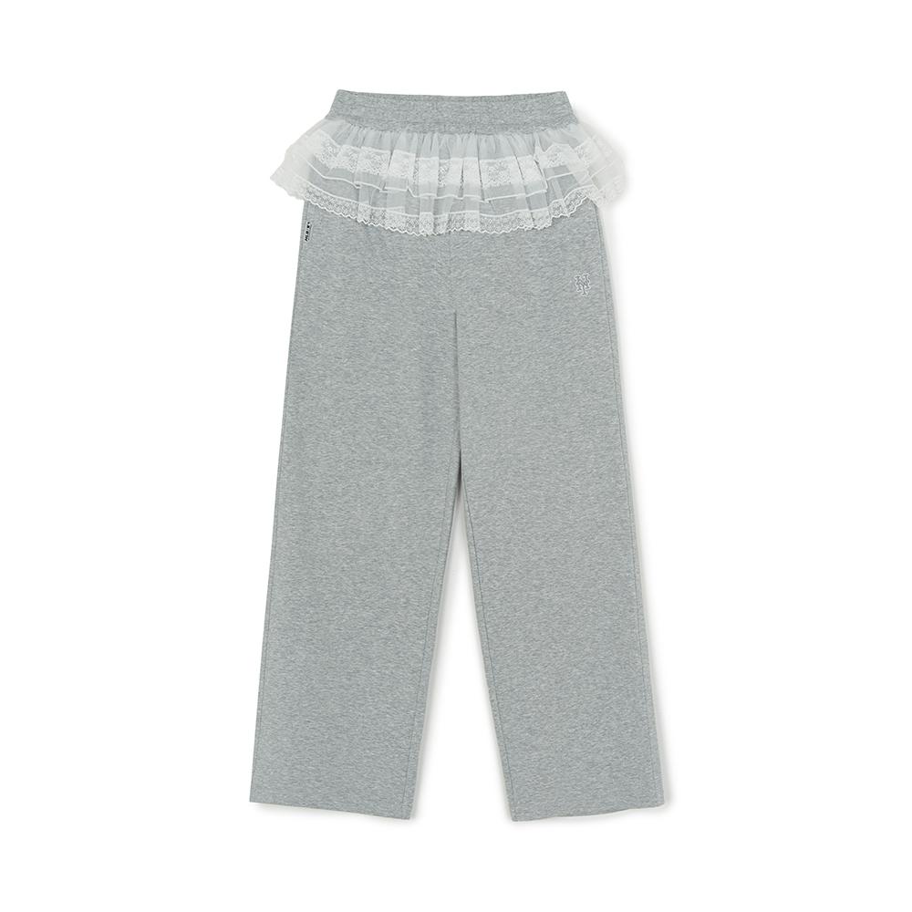 กางเกงขายาว Womens Basic Lace Ruffle Semi Wide Pants New York Mets