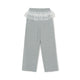 Womens Basic Lace Ruffle Semi Wide Pants New York Mets