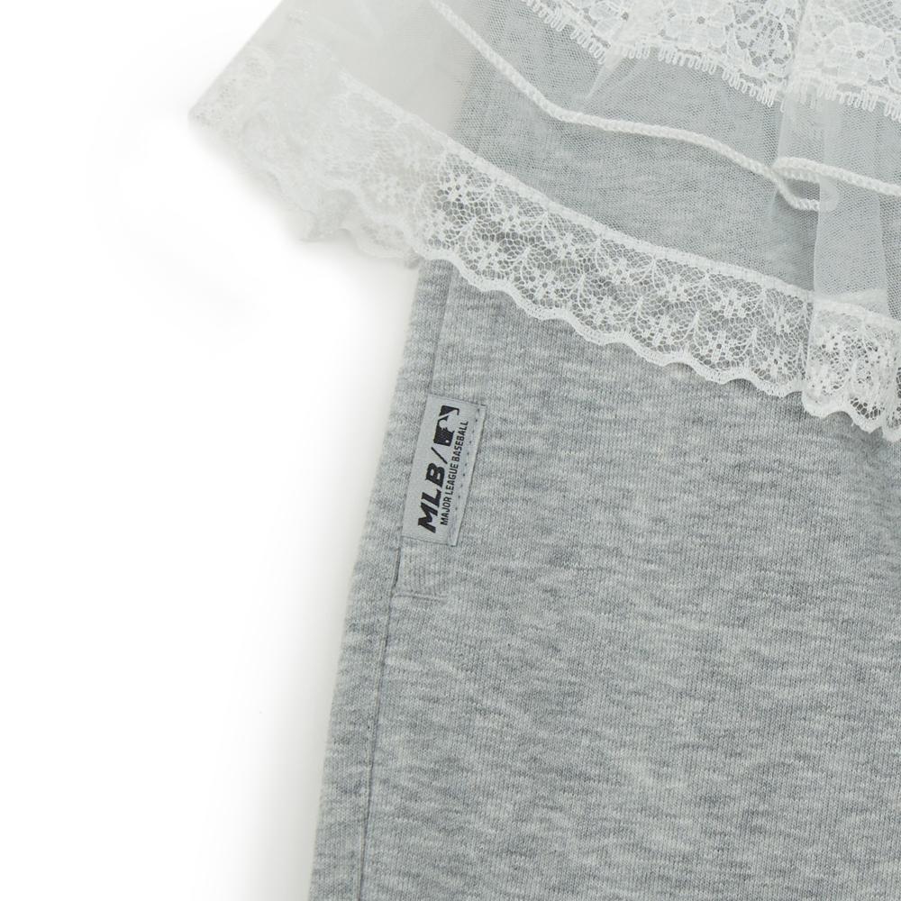 กางเกงขายาว Womens Basic Lace Ruffle Semi Wide Pants New York Mets