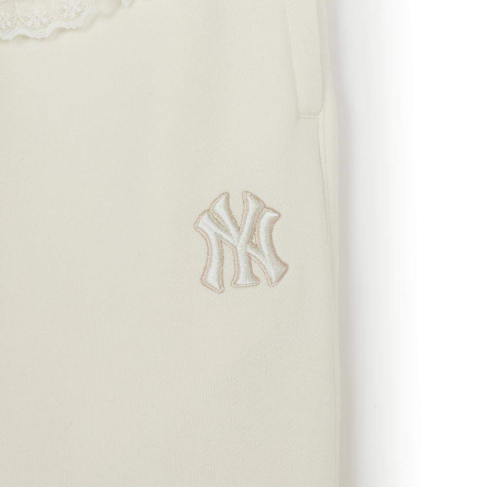 กางเกงขายาว Womens Basic Lace Ruffle Semi Wide Pants New York Yankees