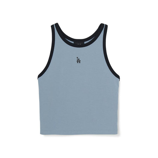 เสื้อกล้าม Women's Basic Ringer Crop Sleeveless T-Shirts Los Angeles Dodgers