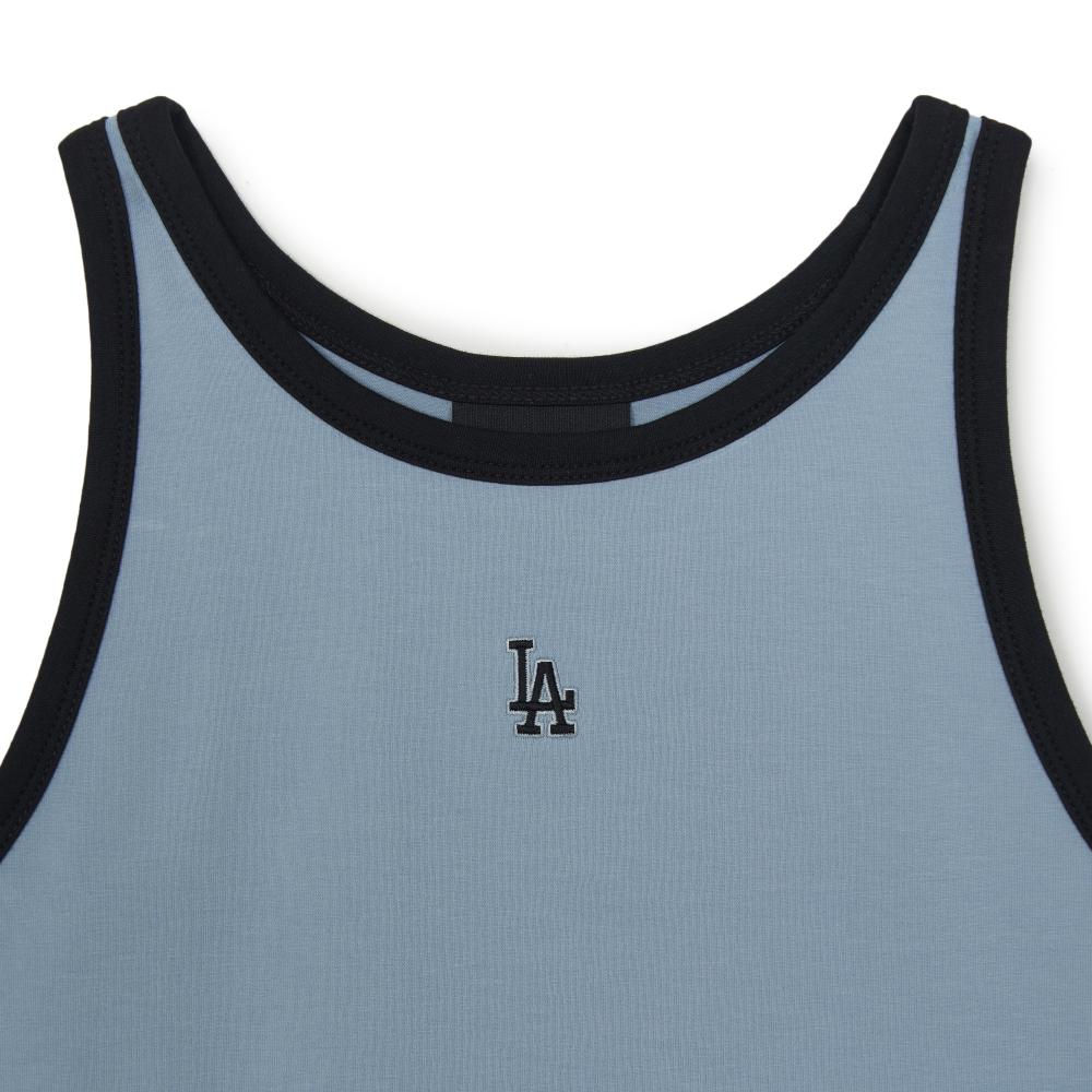เสื้อกล้าม Women's Basic Ringer Crop Sleeveless T-Shirts Los Angeles Dodgers