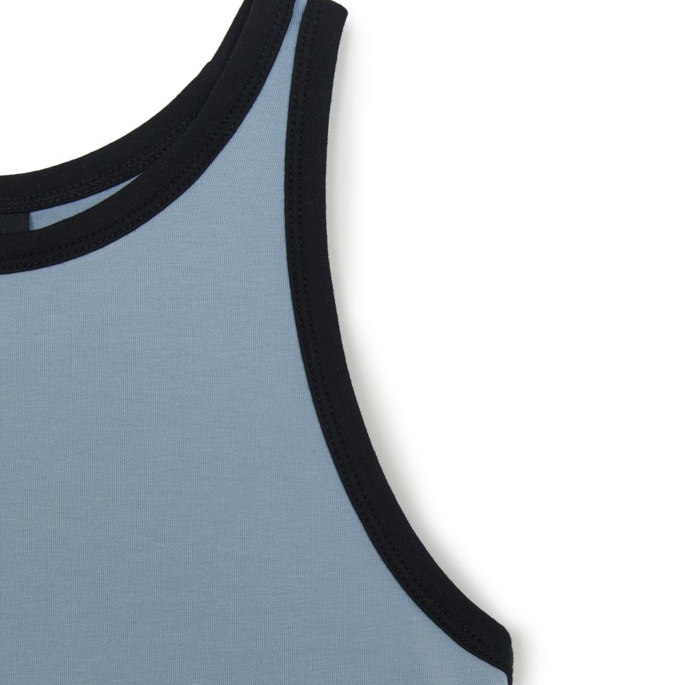 เสื้อกล้าม Women's Basic Ringer Crop Sleeveless T-Shirts Los Angeles Dodgers